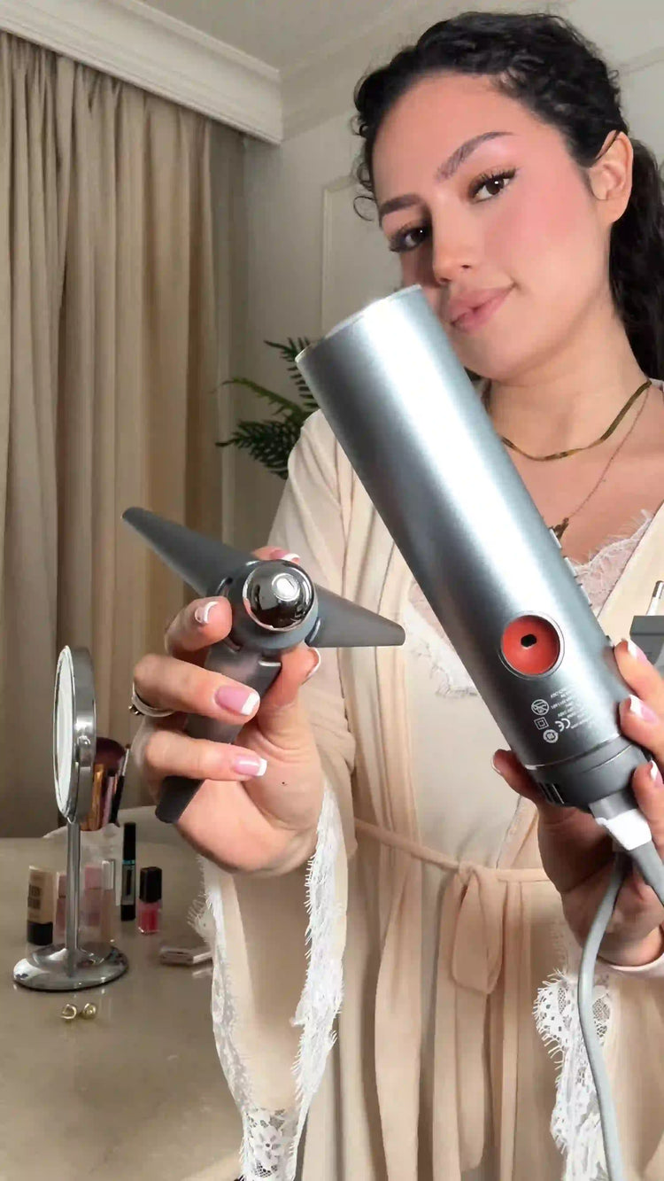 Set the angle — hands-free hair dryer video